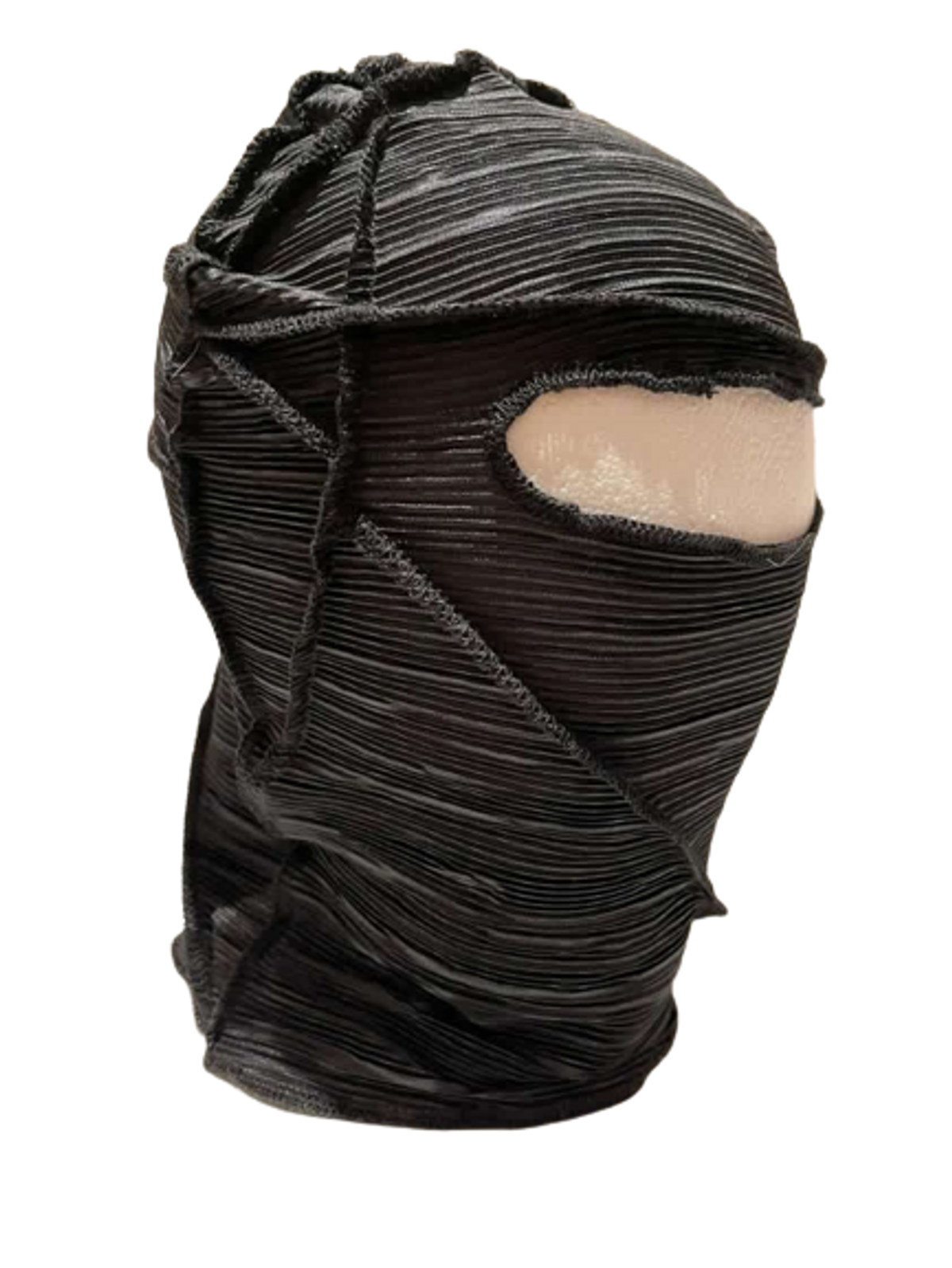 Brain Face Black Wool Balaclava