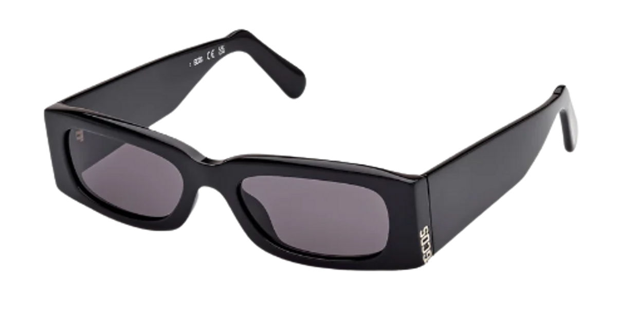 GCDS GD0020 Rectangular Black Sunglasses