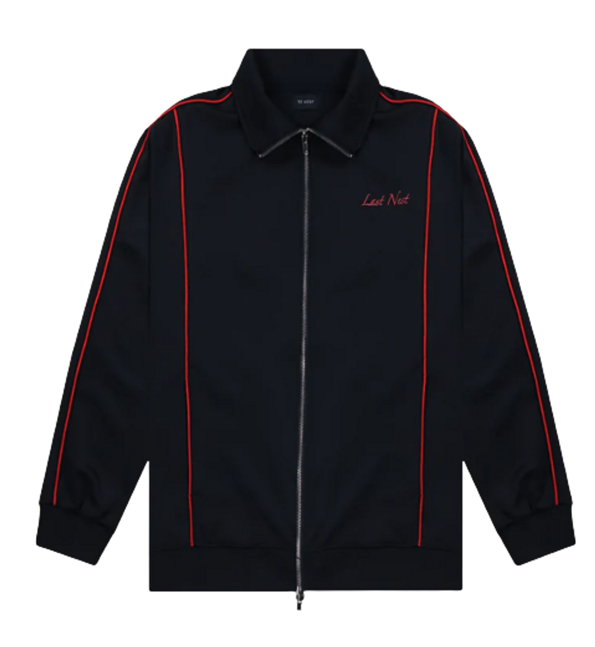 Last Nest Embroidered Black Red Track Jacket