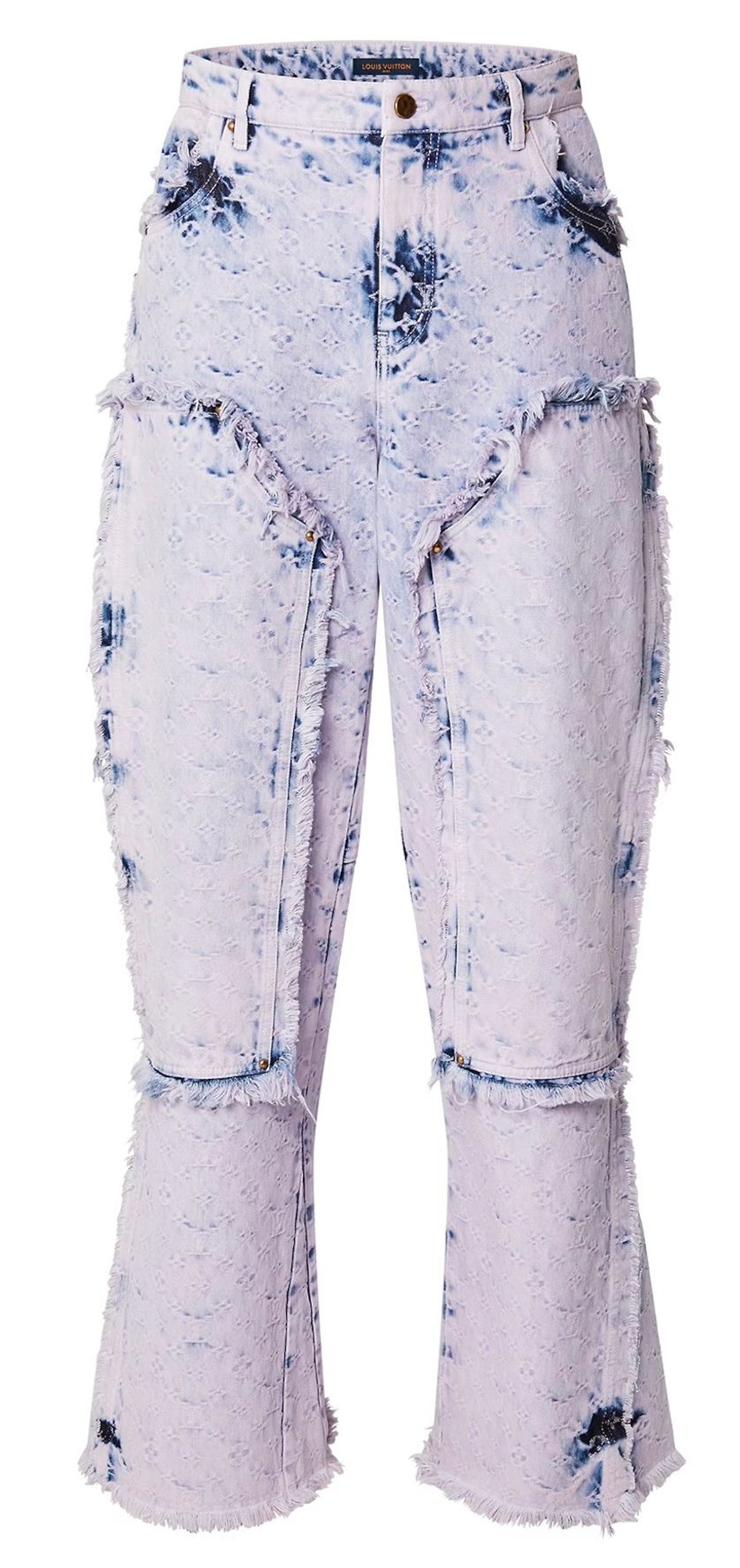 Louis Vuitton Wide Carpenter Trousers With Fringes