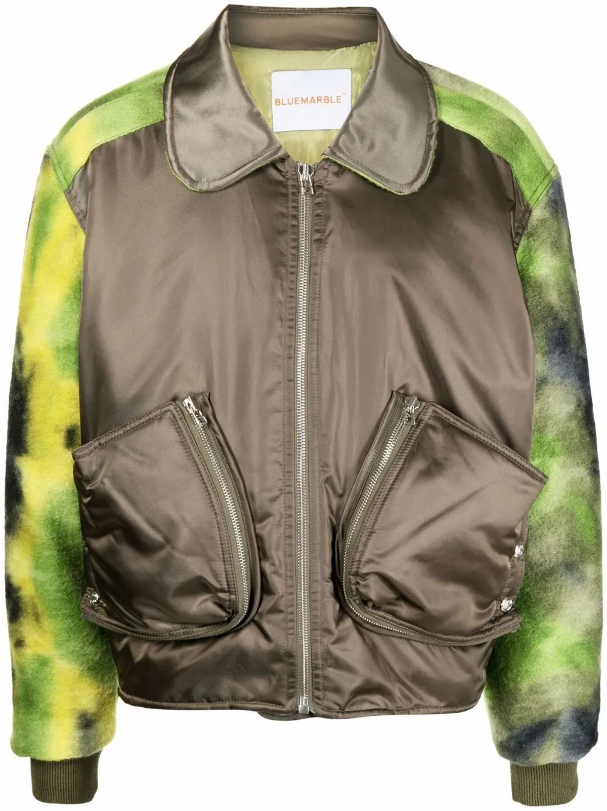 Bluemarble Contrasting-Sleeve Detail Bomber Jacket