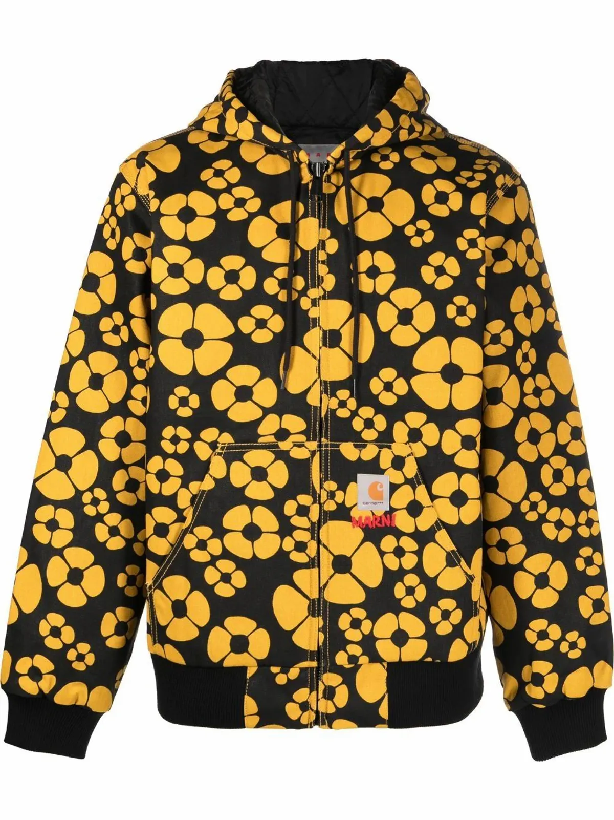 Carhartt × Marni Allover Floral Printed Hooded Jacket