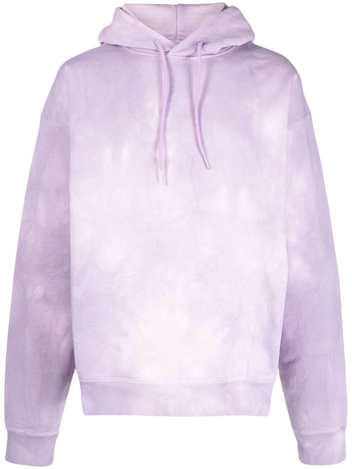 Martine Rose Logo Print Tie Dye Cotton Hooded Sweatshirt