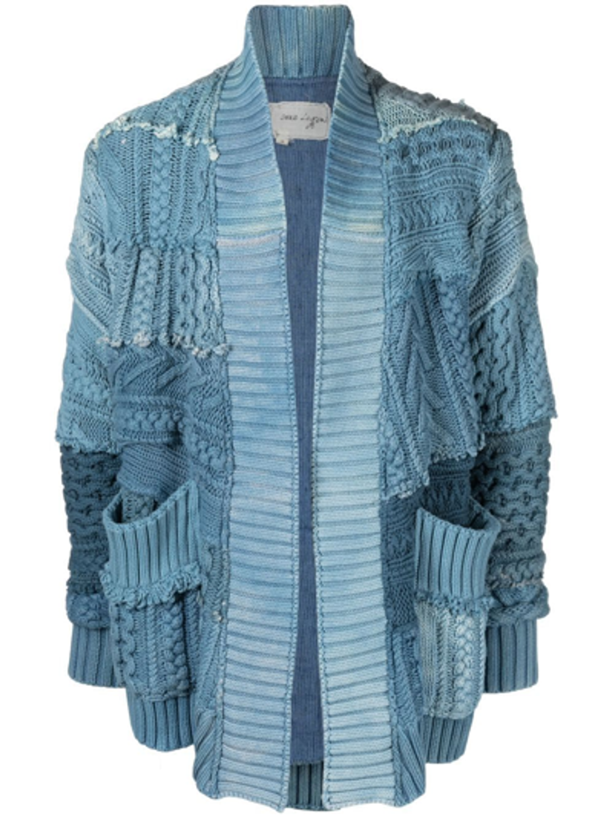 Greg Lauren Patchwork Knit Cardigan