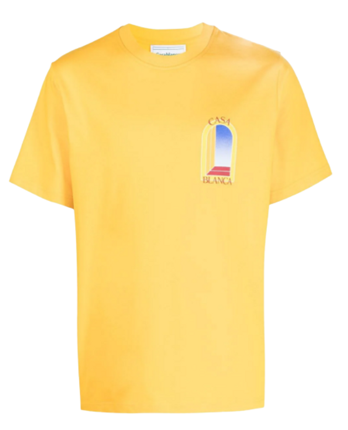 Casablanca Larche De Jour Yellow Cotton T-Shirt