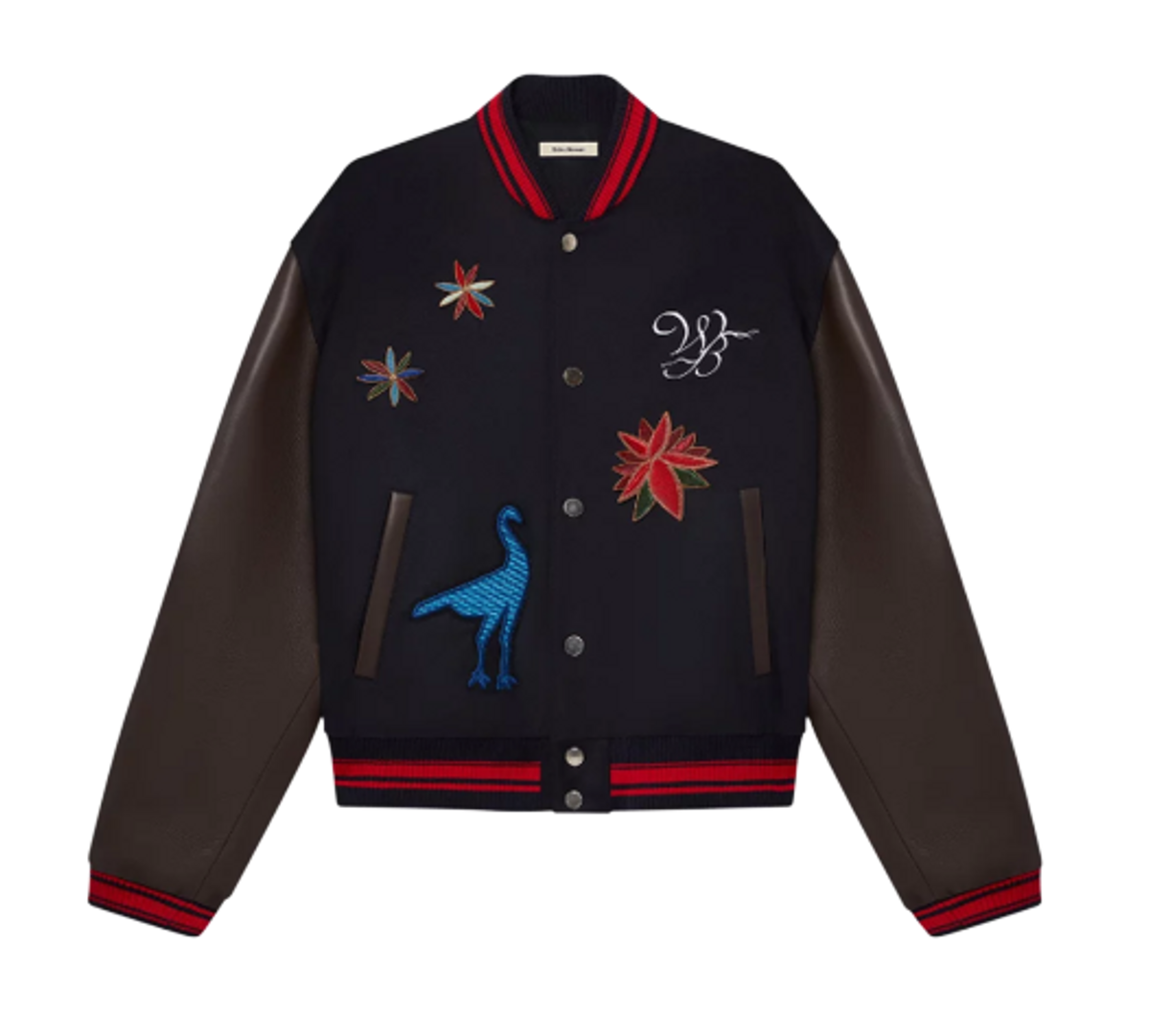 Wales Bonner Ascend Navy Brown Varsity Jacket