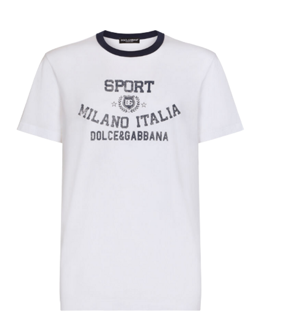 Dolce & Gabbana White Cotton Logo T-Shirt