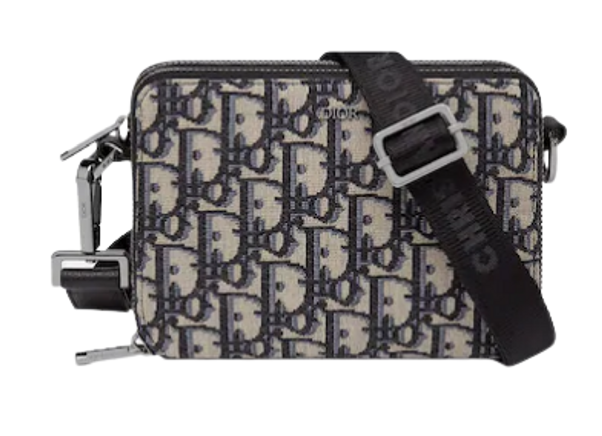 Dior Beige Black Oblique Jacquard Bag