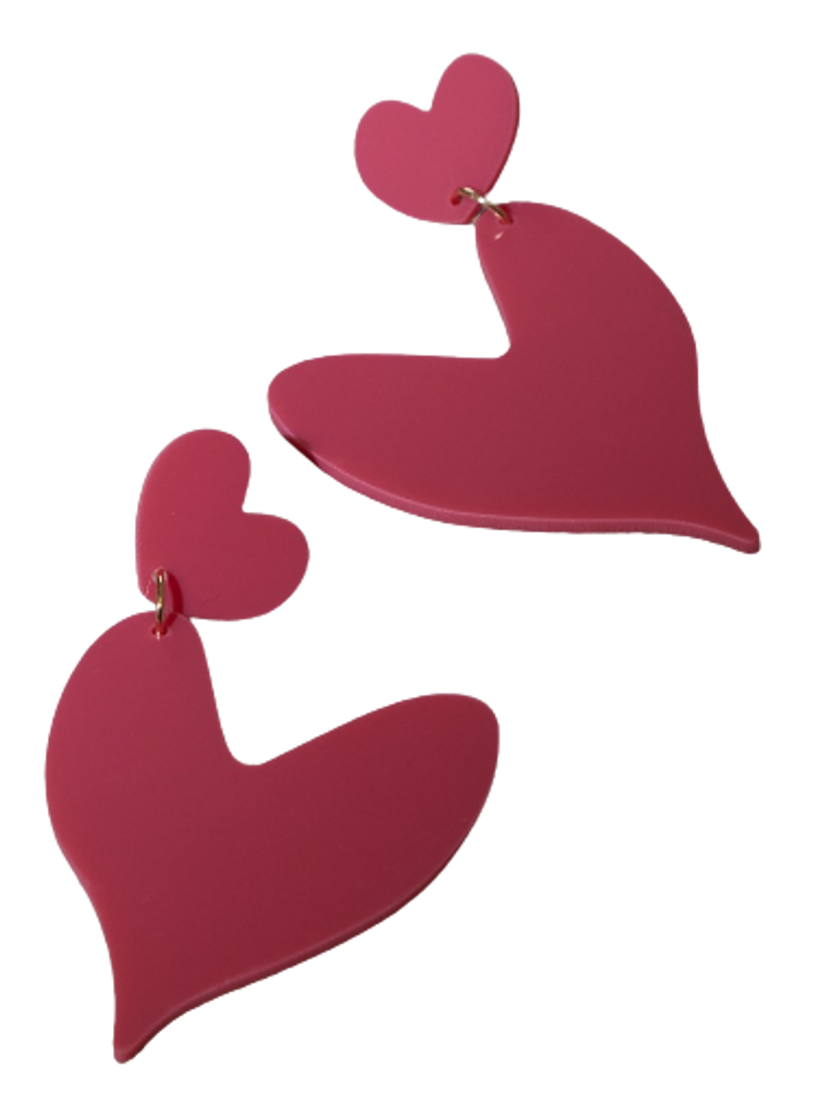 Pretty Little Thing Hot Pink Heart Drop Earrings WHAT’S ON THE STAR?