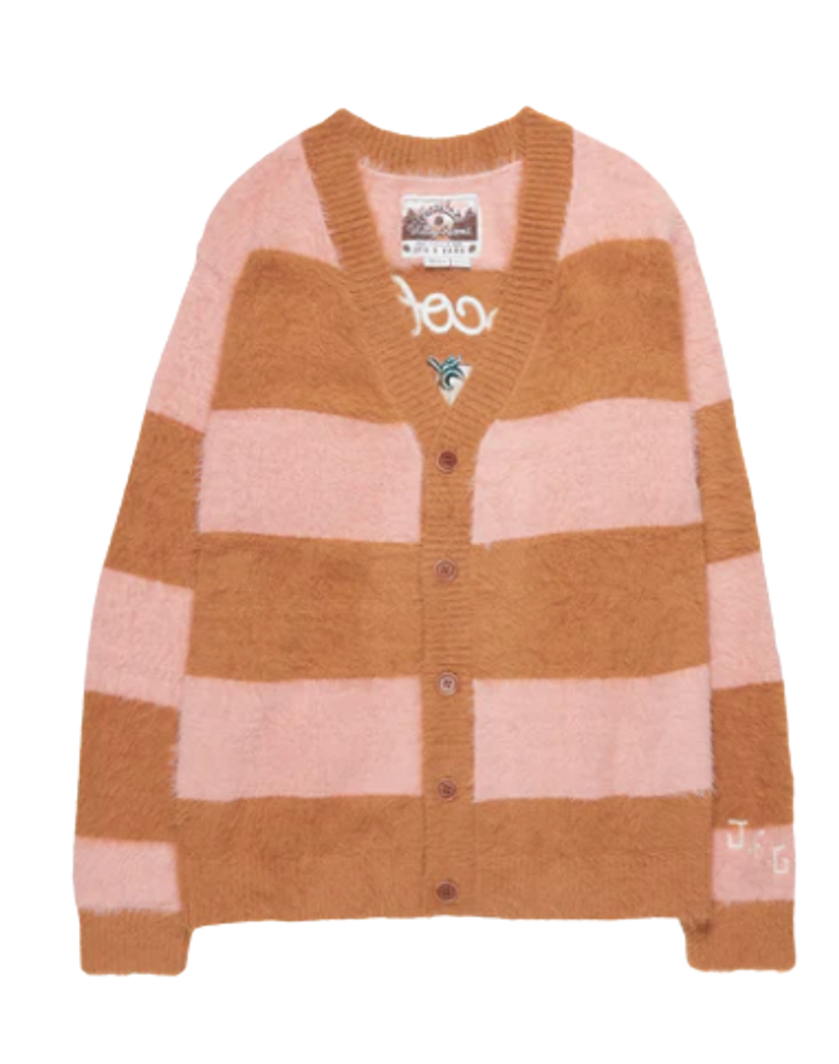 Joe Freshgoods × Vault by Vans Chocolate Brown Pink Cardigan
