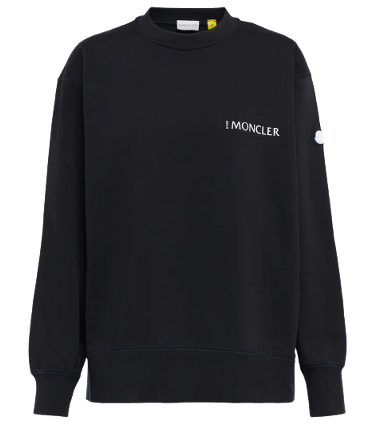 Moncler × Hyke Logo-Print Cotton-Jersey Black Sweatshirt