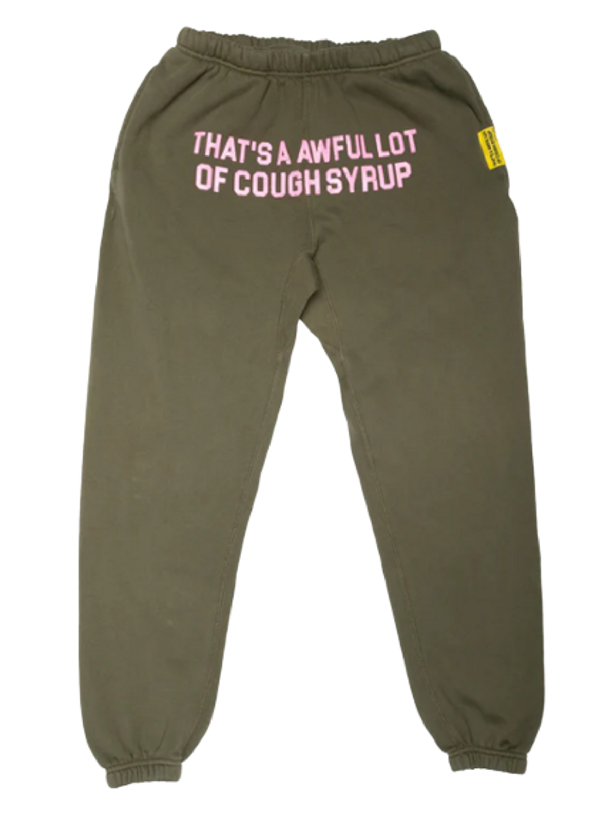 Awful Lot of Cough Syrup Classic Olive Logo Sweatpants WHAT’S ON THE