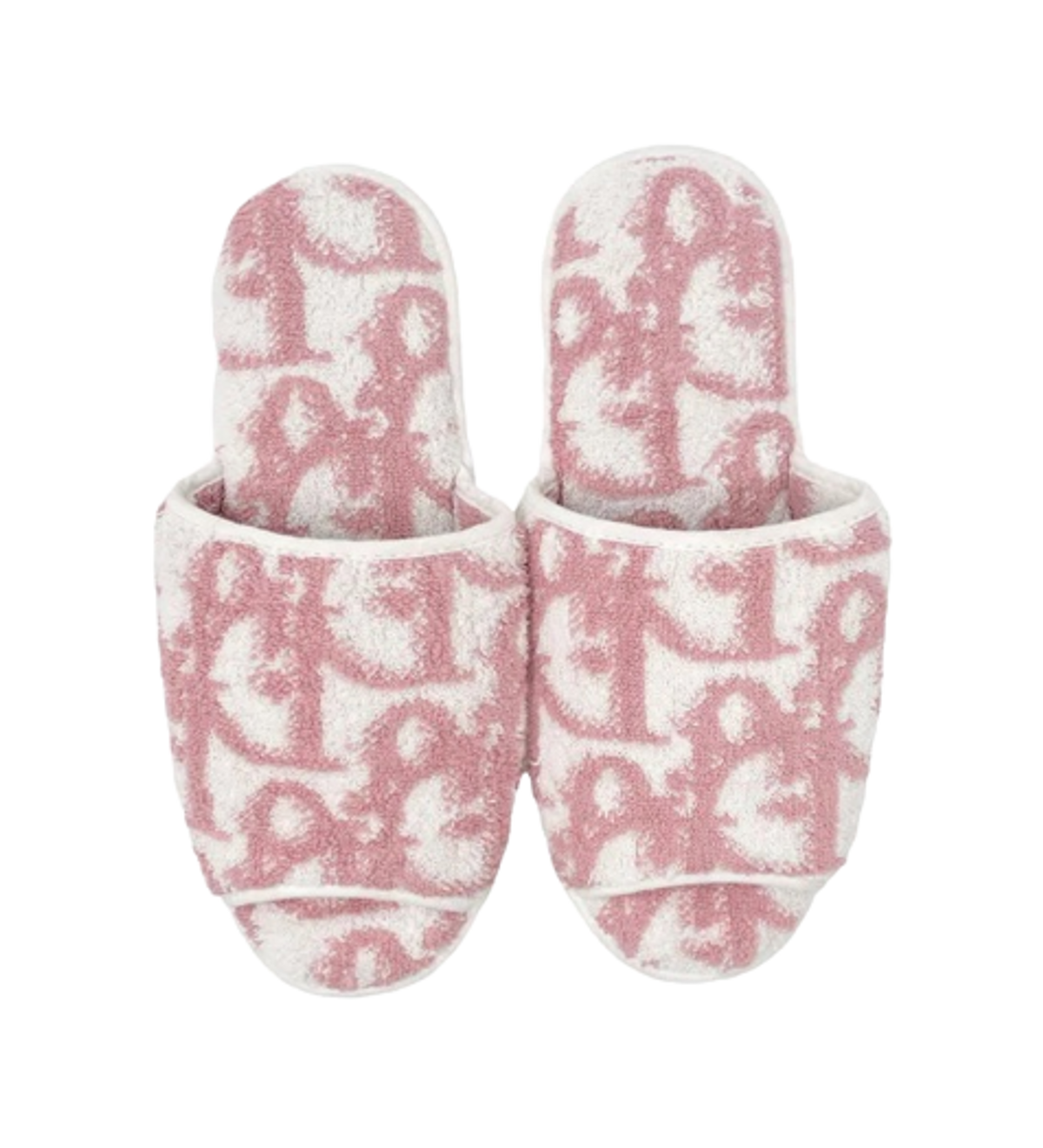 Dior Pink Terry Logo Slippers
