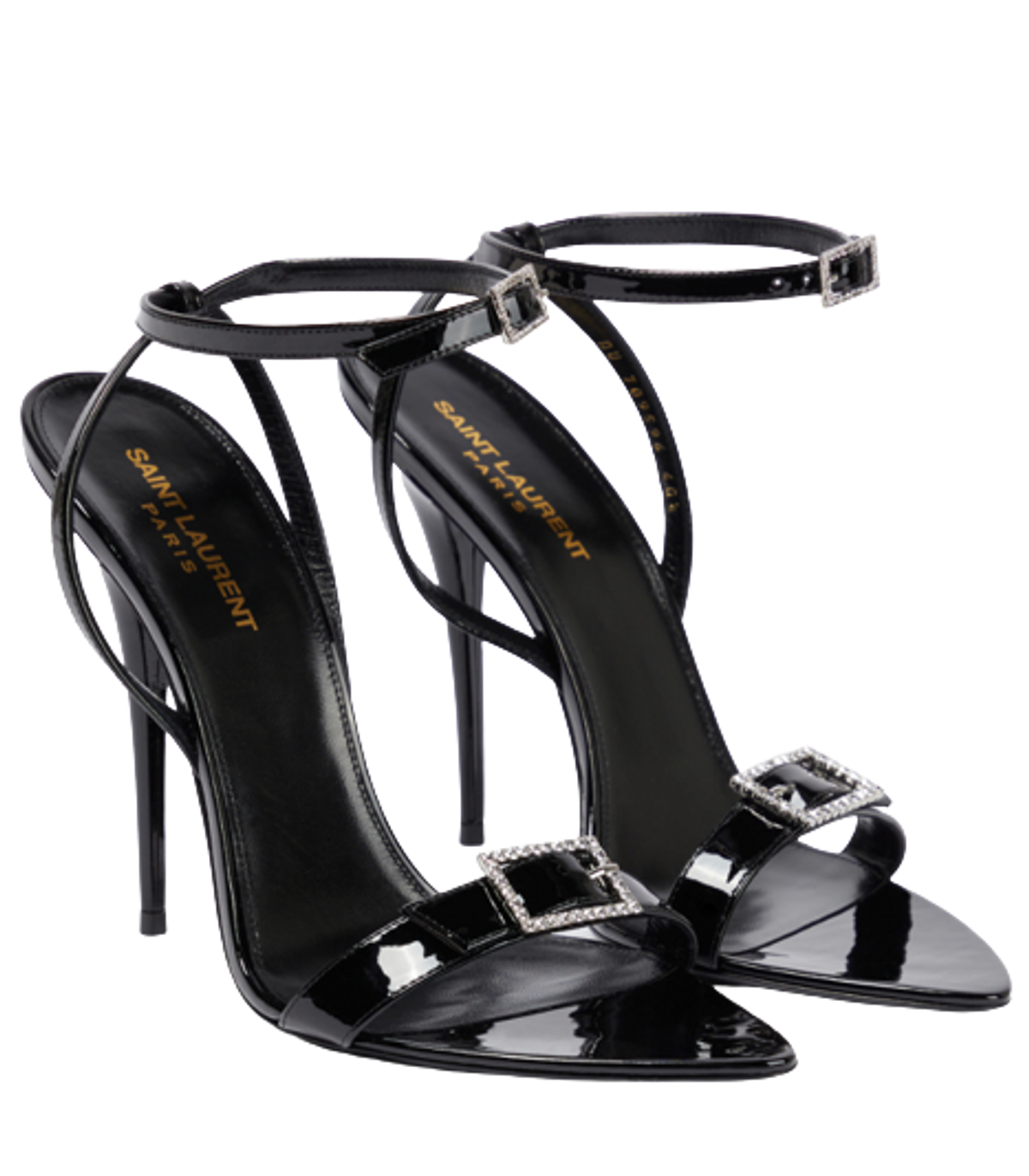 Saint Laurent In Patent Leather Claude Sandals