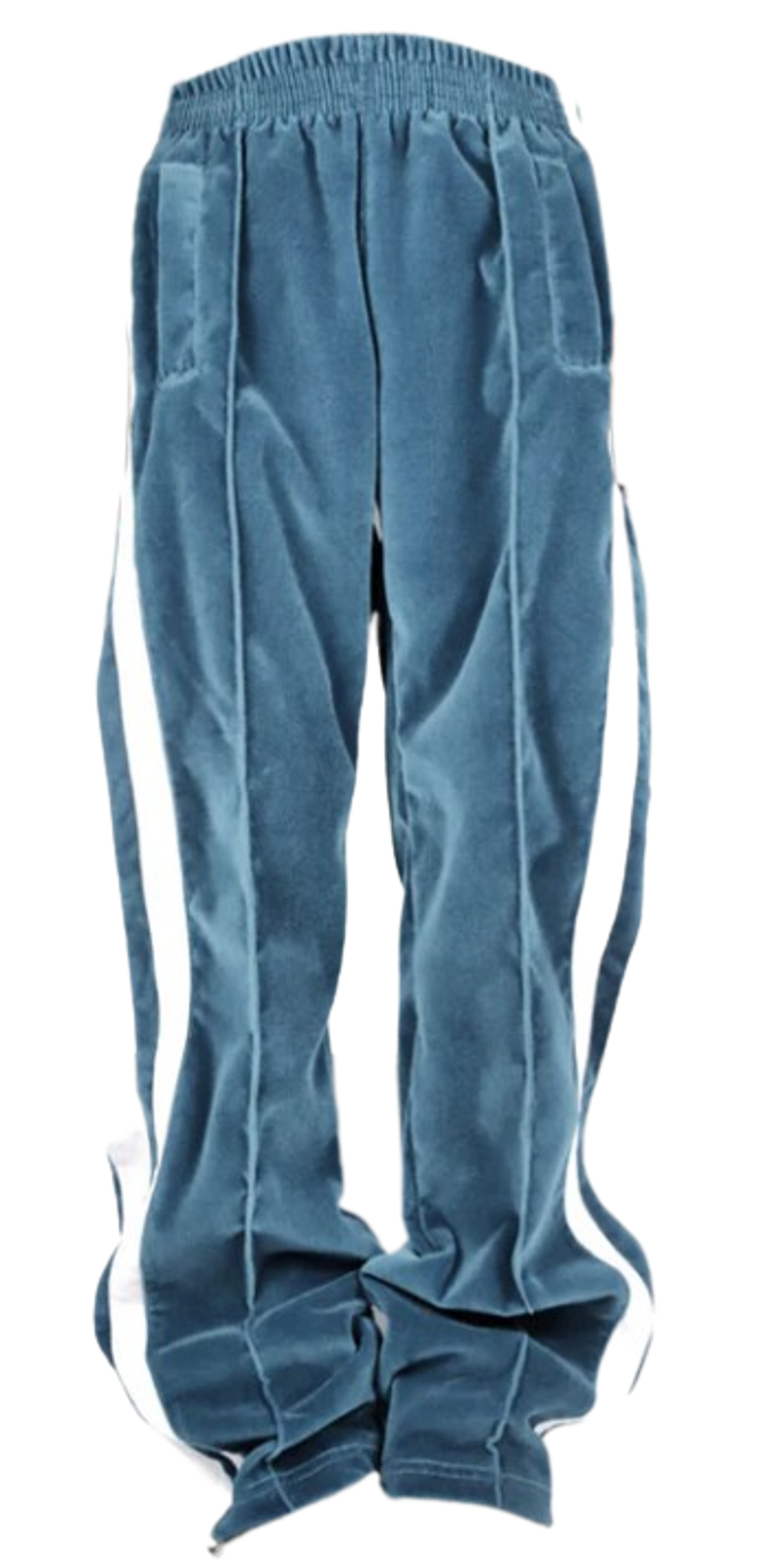 Paradoxe Paris Striped Velvet Blue White Pants