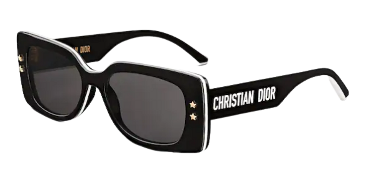Dior Black Logo Square Sunglasses