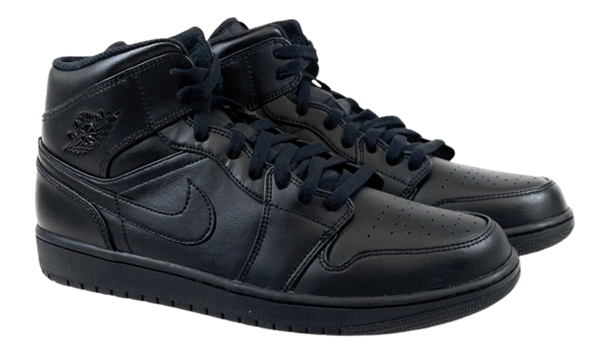 Nike Air Jordan 1 Mid Triple Black Sneakers