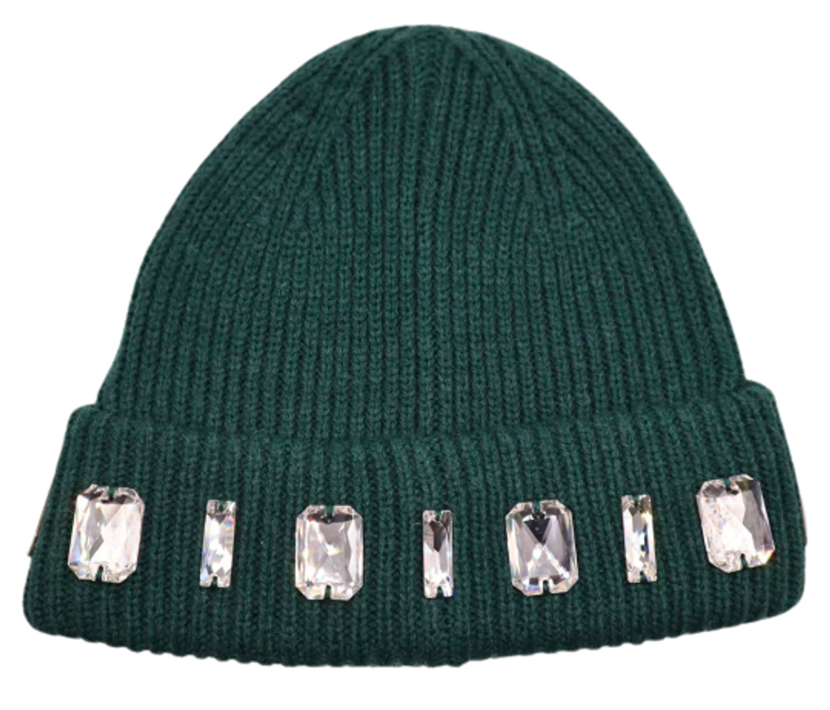 Melrose High Copy of Melrose High Crown of Cairo Green Beanie Hat