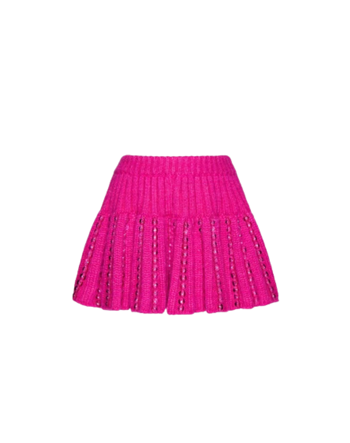 Valentino Embroidered Mohair Wool Mini Skirt