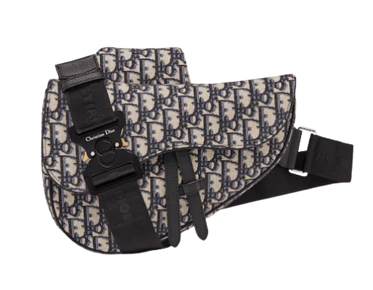 Dior Beige Black Oblique Jacquard Bag