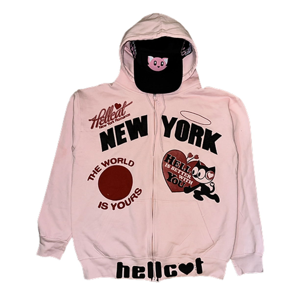 Hellcat NYC Pink New York Zip Hoodie