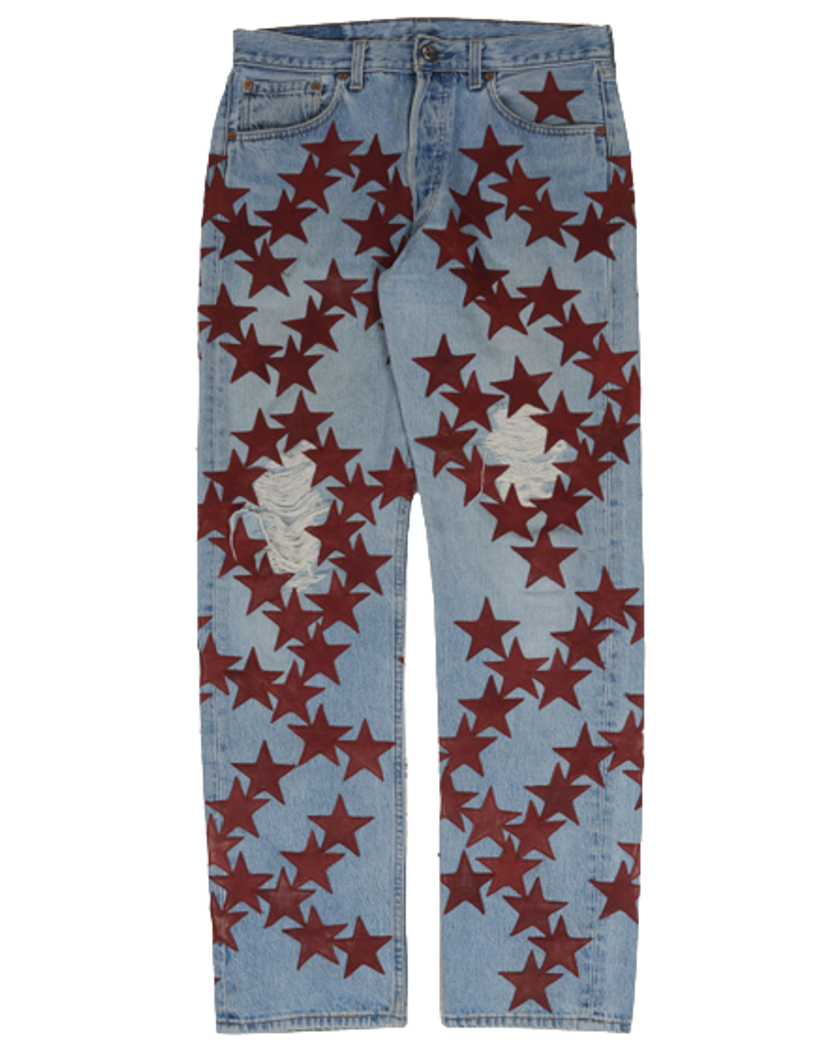 Chemist Distressed Star Patch Jeans