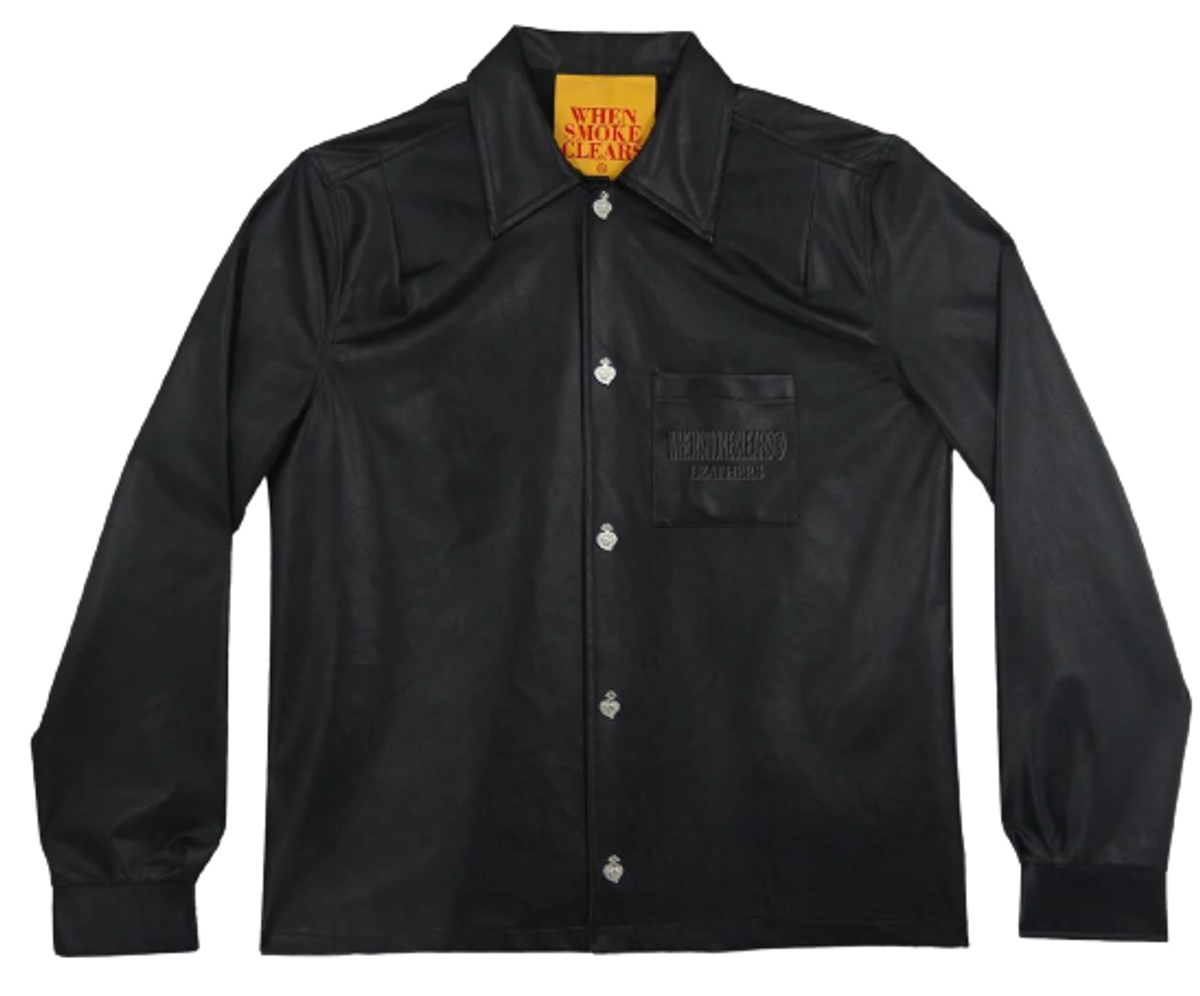 Whensmokeclears Black Leather Shirt
