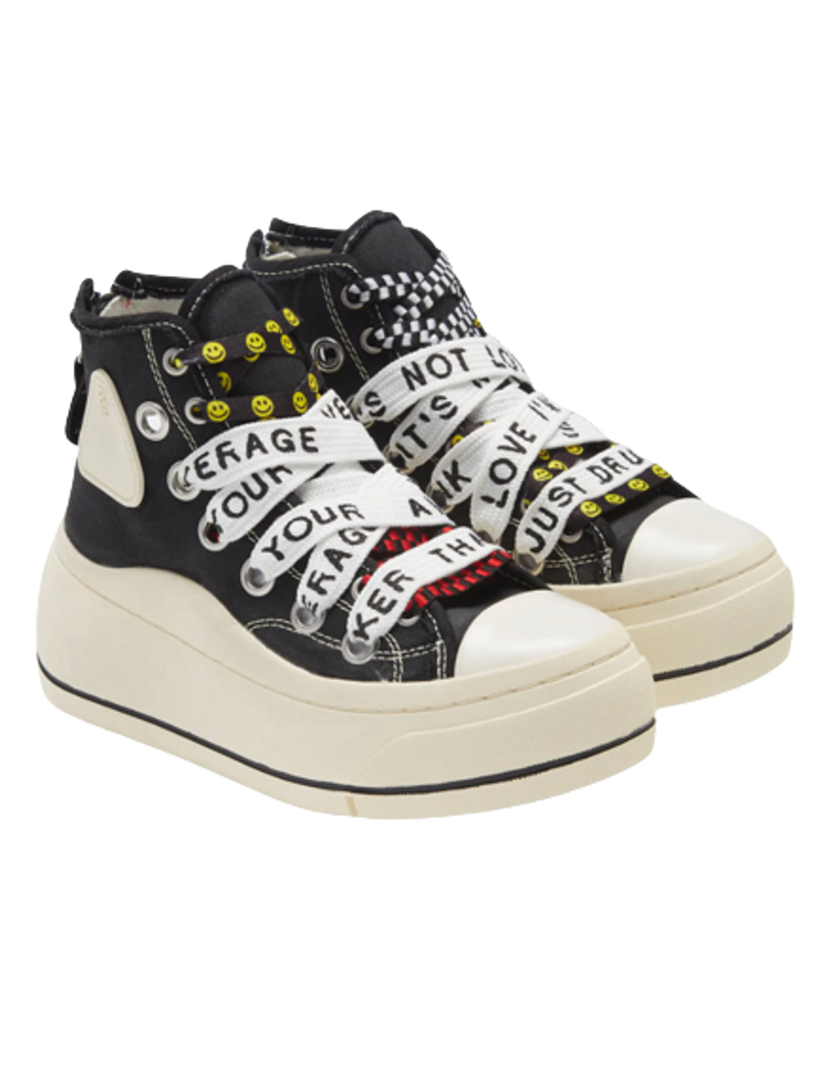 R13 Double Grommet High Top Sneaker WHAT’S ON THE STAR?