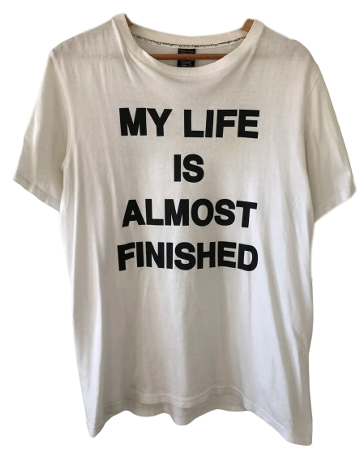 Number (N)ine My Life Is Almost Finished White T-Shirt