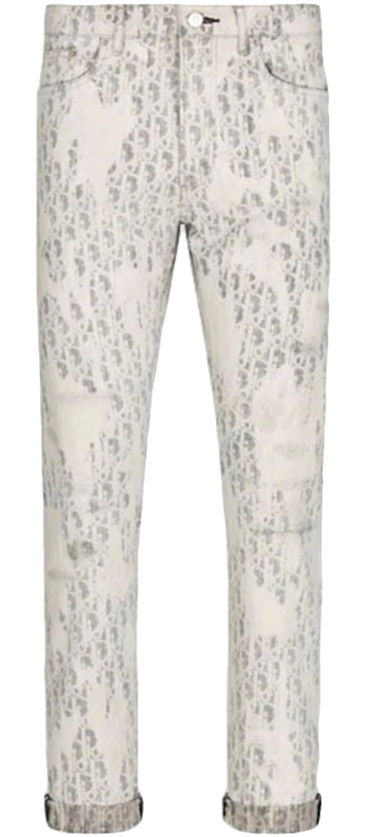 Dior Allover Oblique Kasuri White/grey Denim Jeans