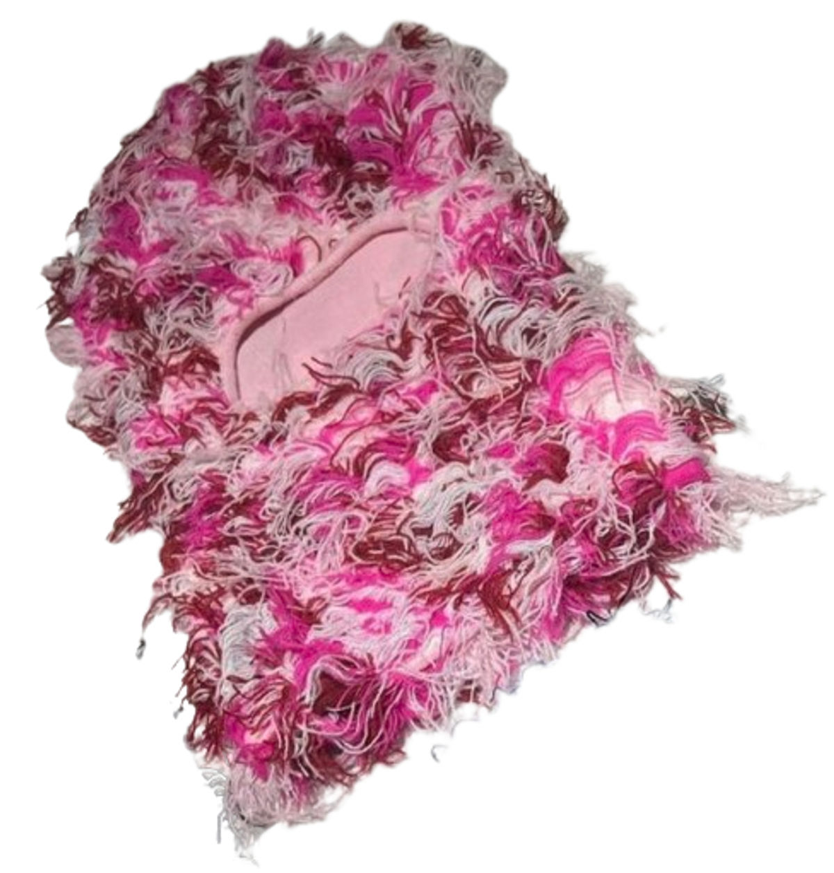 Lux Apparel Handmade Distressed Pink Camo Knitted Balaclava