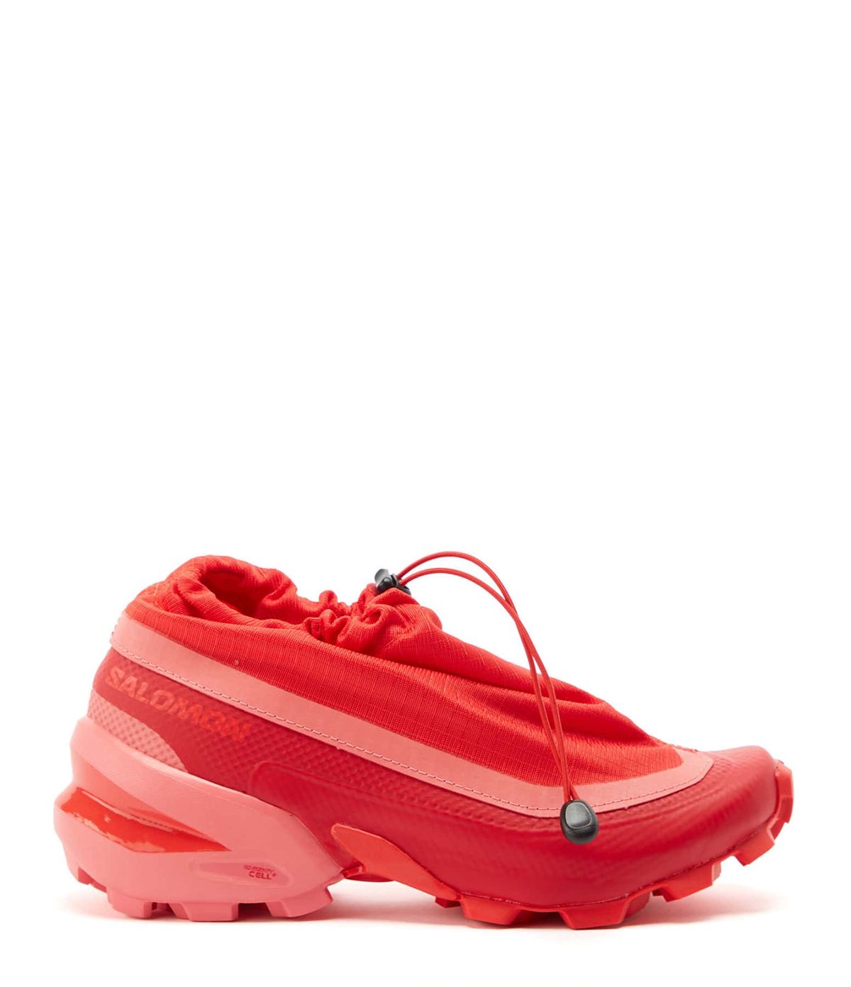 Maison Margiela × Salomon Baskets Cross Low Cuir Rouge Sneakers