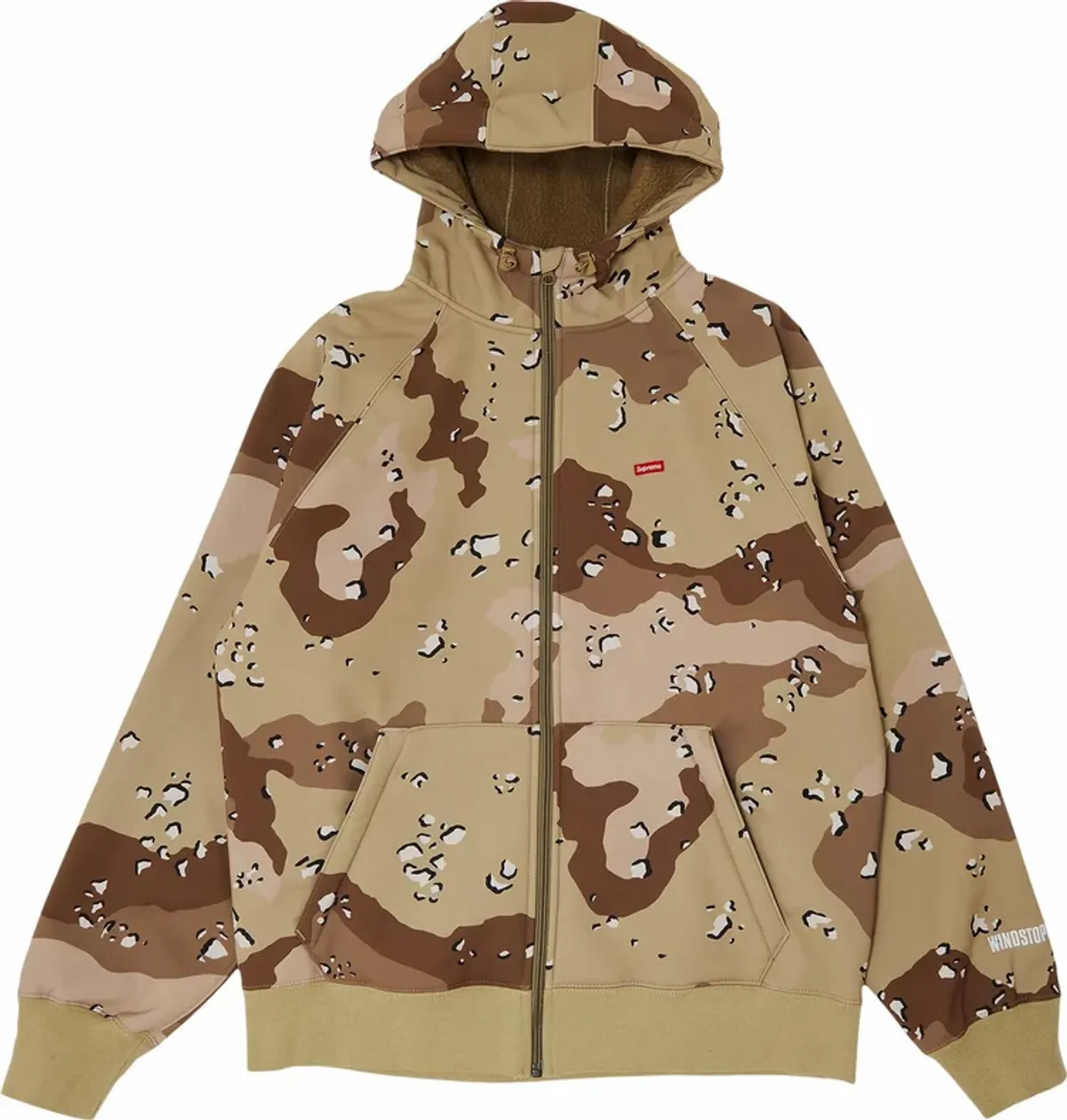 Supreme Windstopper Zip Up Chocolate Chip Camo Hoodie