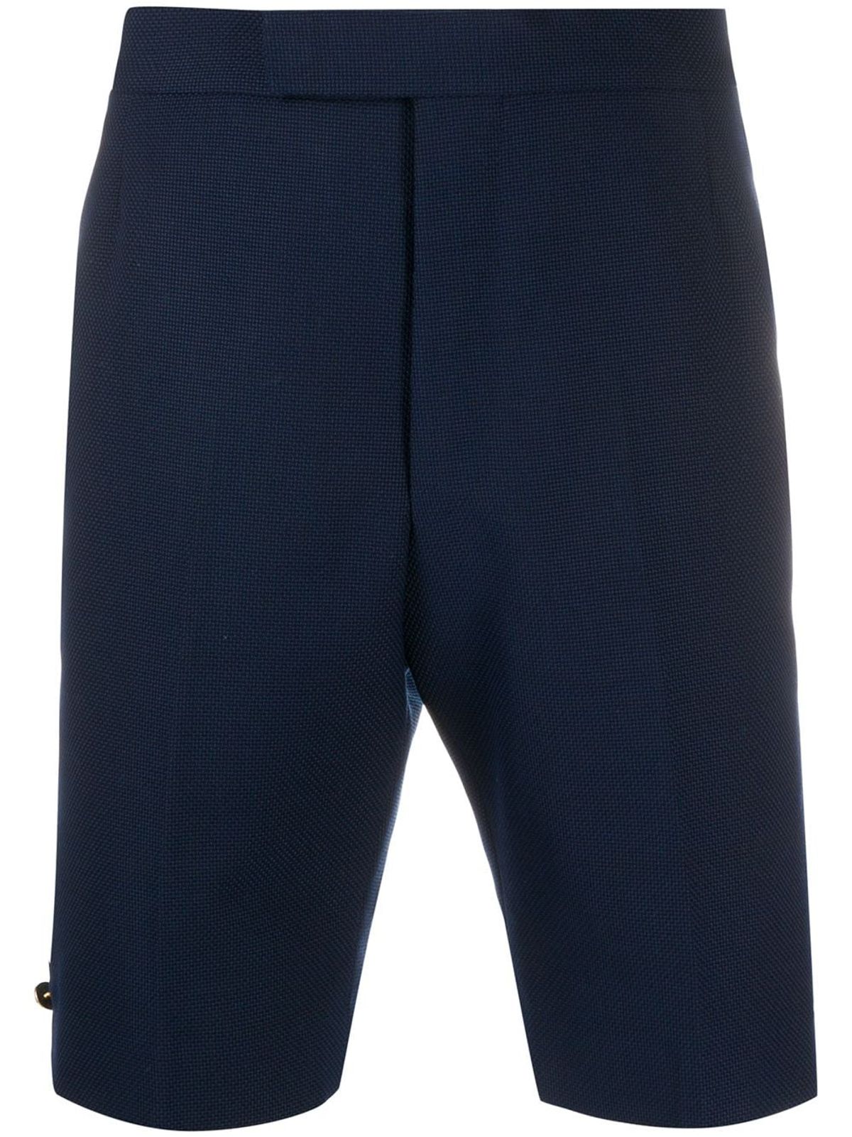 Thom Browne Navy Hopsack Weave School Uniform Backstrap Shorts