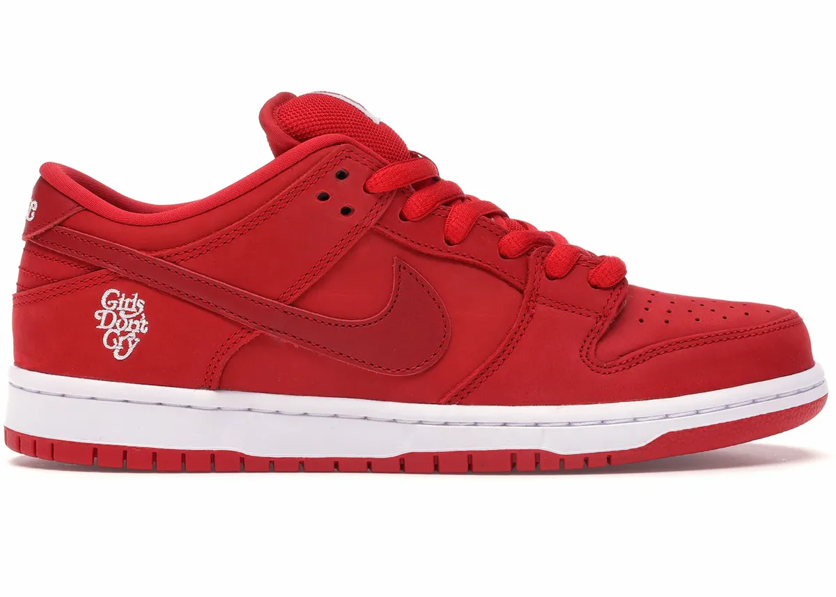 Nike × Girls Don't Cry SB Dunk Low Verdy Varsity Red Sneakers