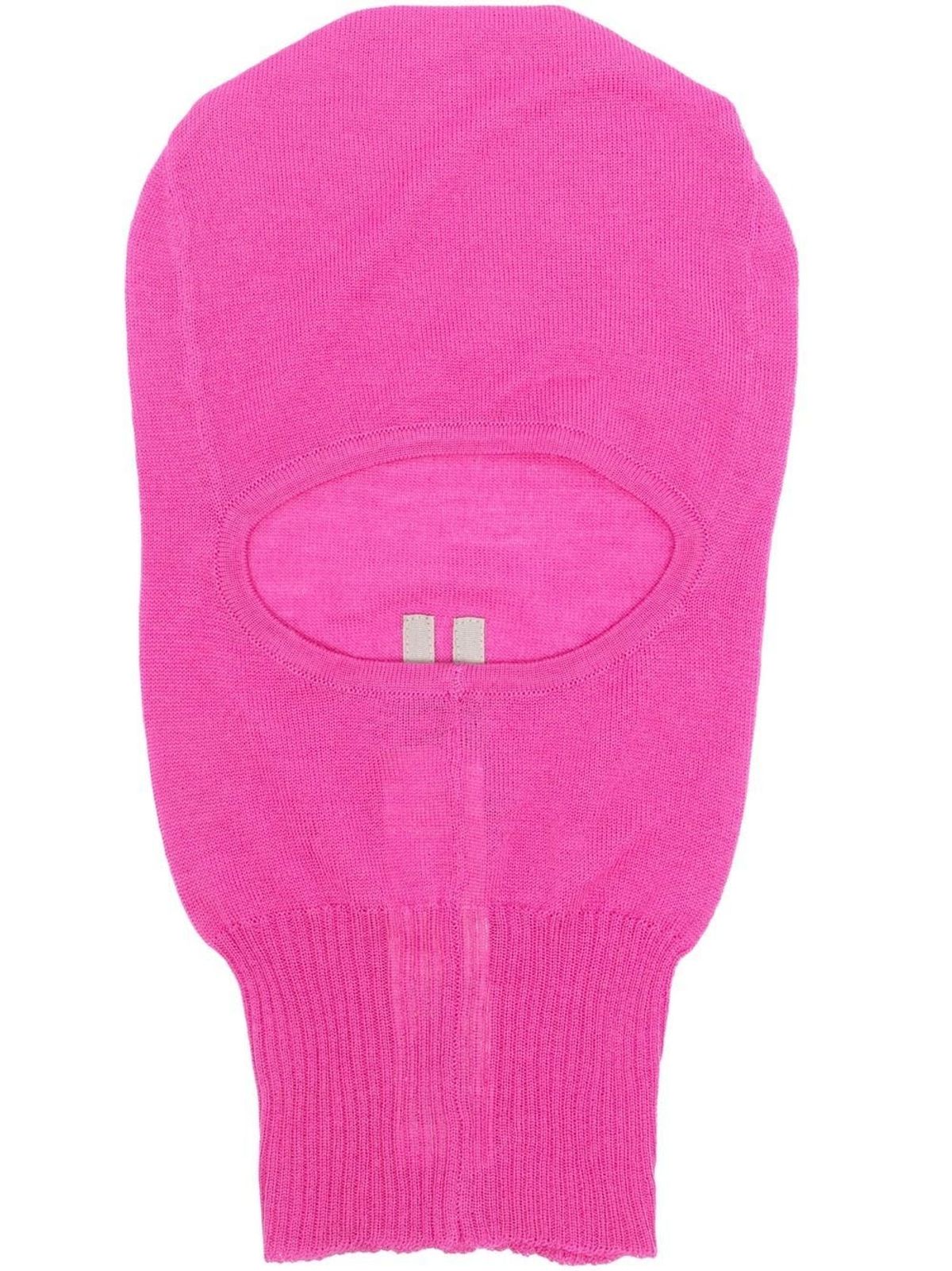 Rick Owens Cut-out Knitted Wool Pink Balaclava