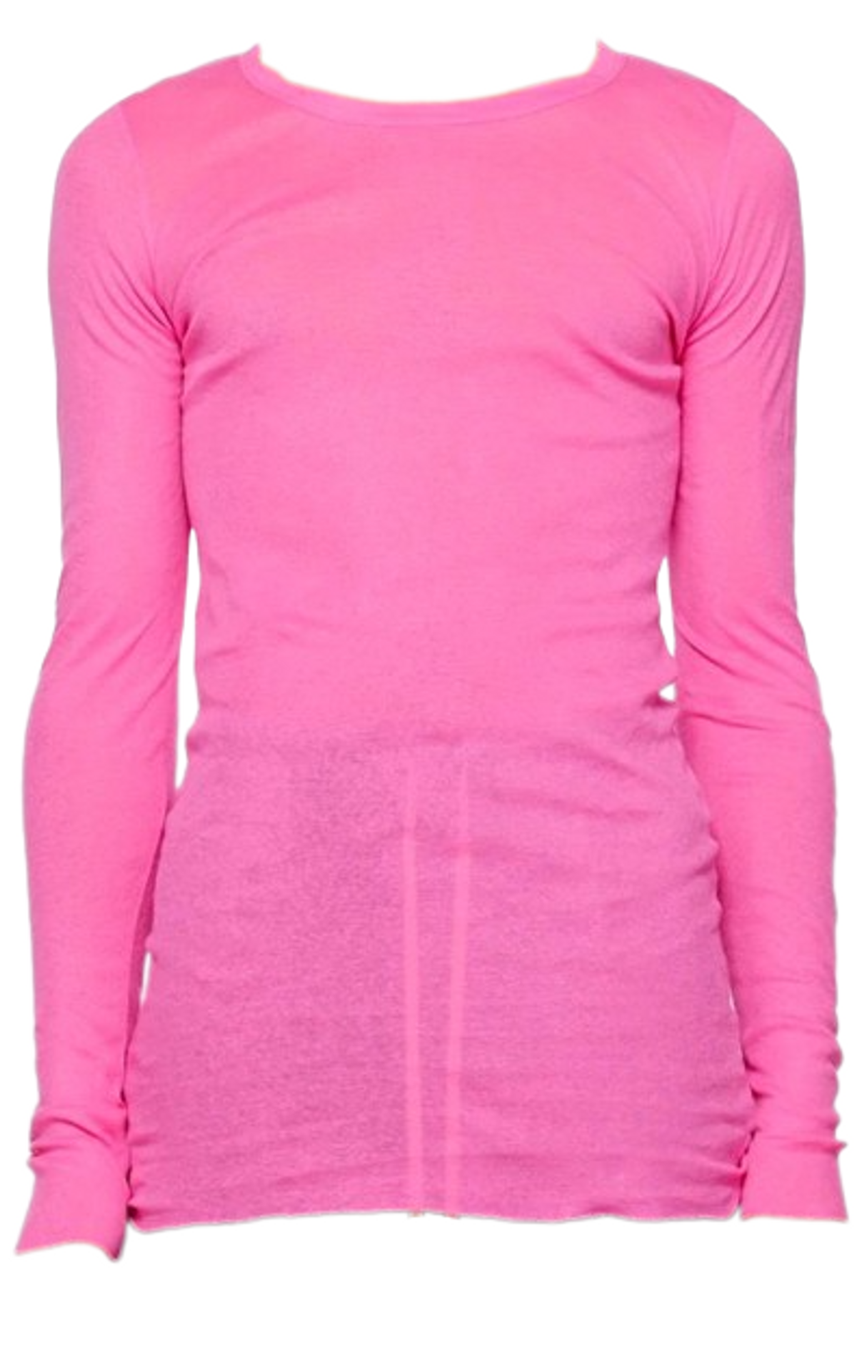 Rick Owens Crewneck LongSleeve Hot Pink T-Shirt