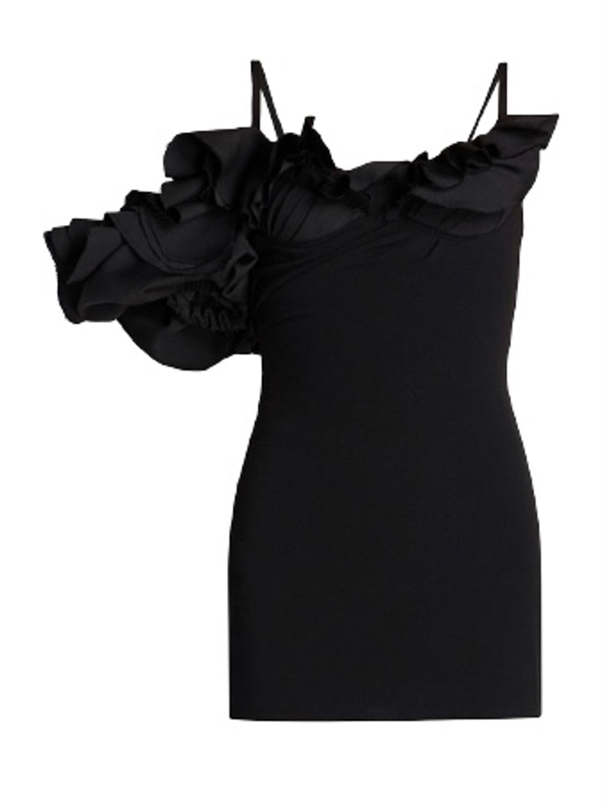 Jacquemus Duna Ruffle-Embellished Minidress