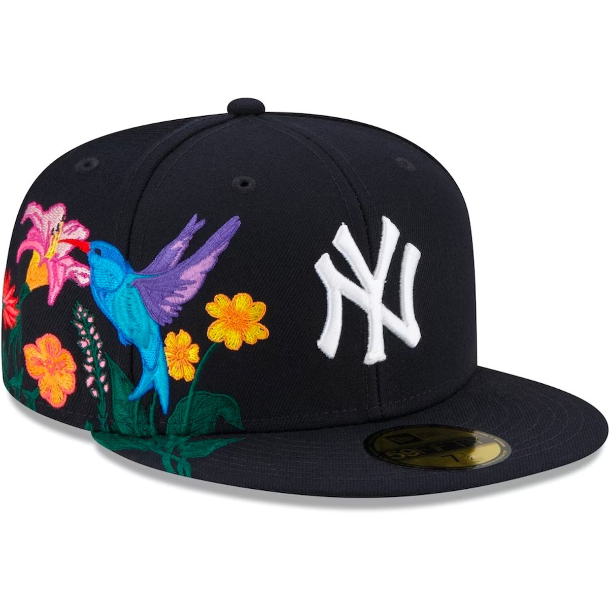 New Era New York Yankees New Era Navy Blooming 59FIFTY Fitted Hat