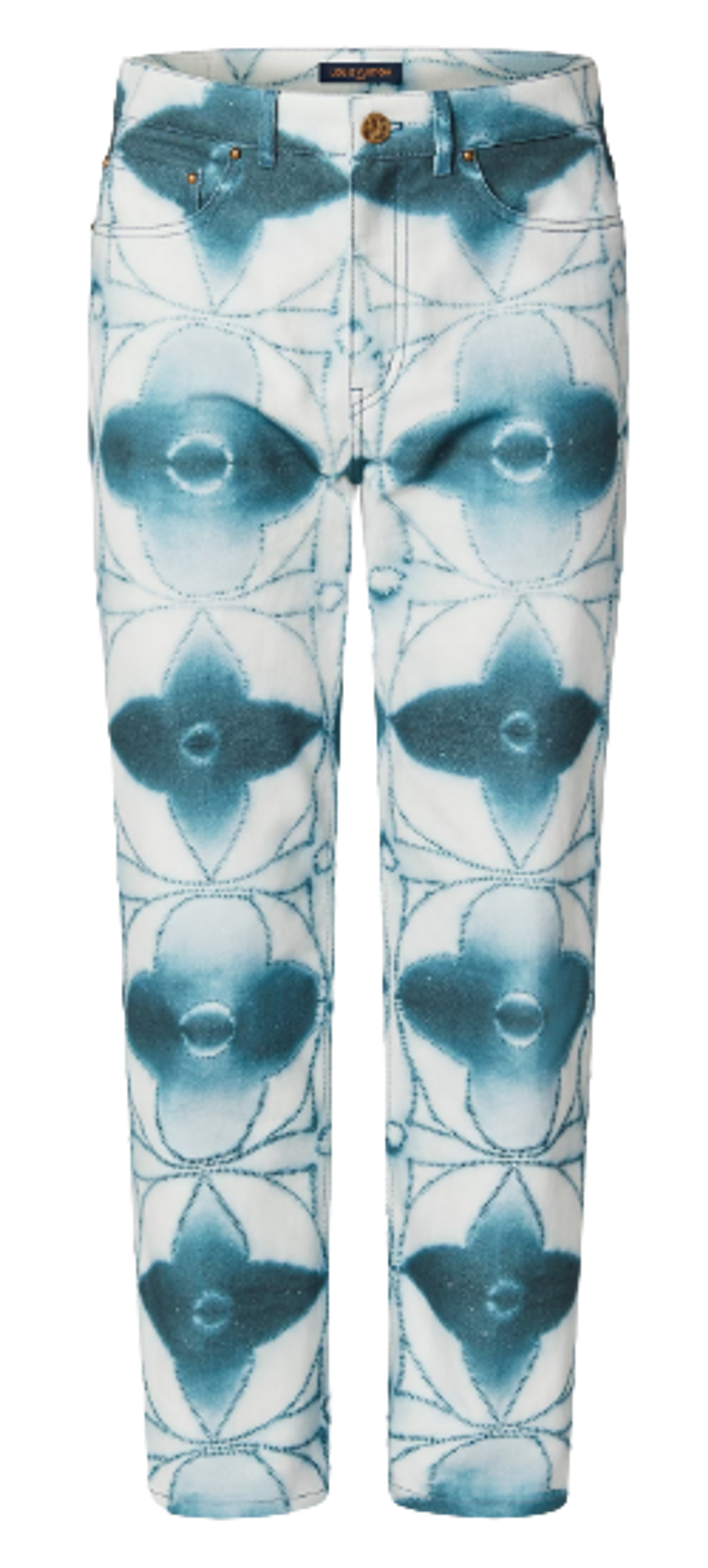 Louis Vuitton Shibori Printed Denim Regular Pants
