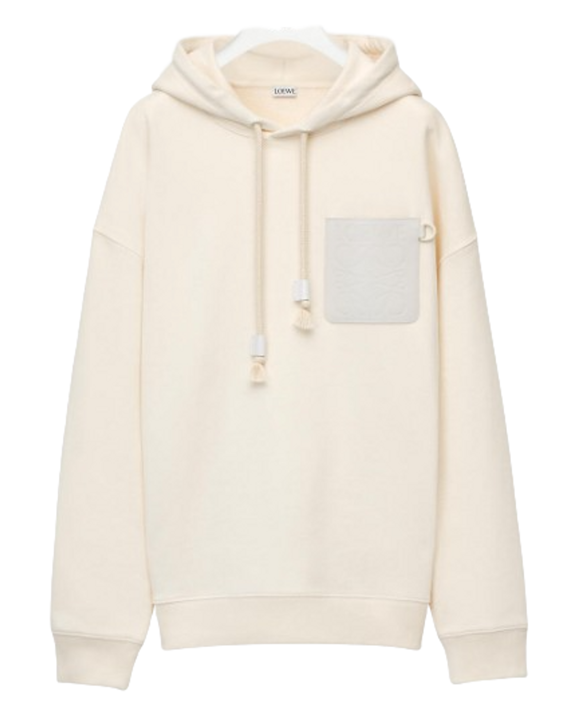 Loewe White Ash Anagram Patch Pocket Hoodie