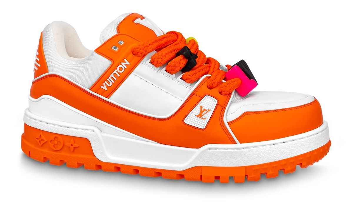 louis vuitton trainers orange mca