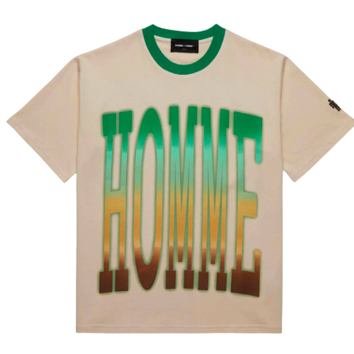 Homme + Femme Logo Twilight Green & Brown T-Shirt