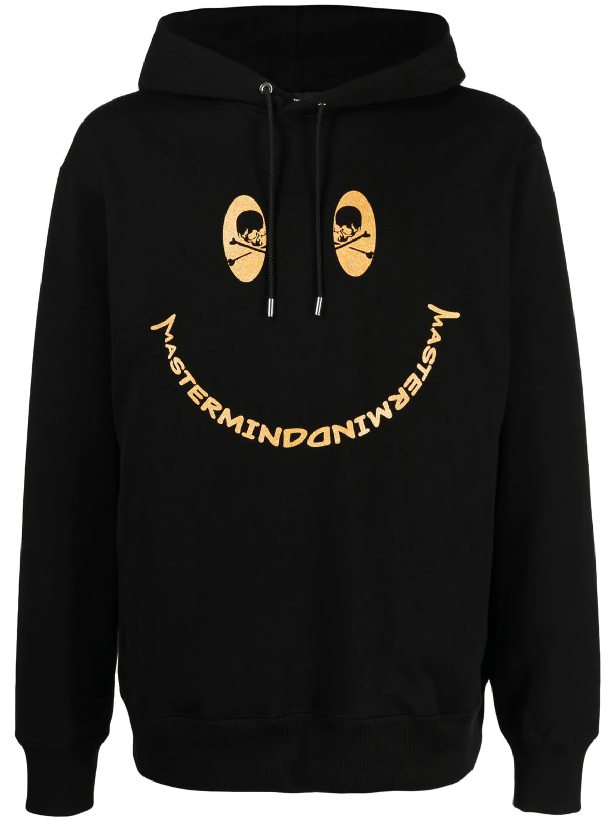 Mastermind Black Logo-Print Drawstring Hoodie