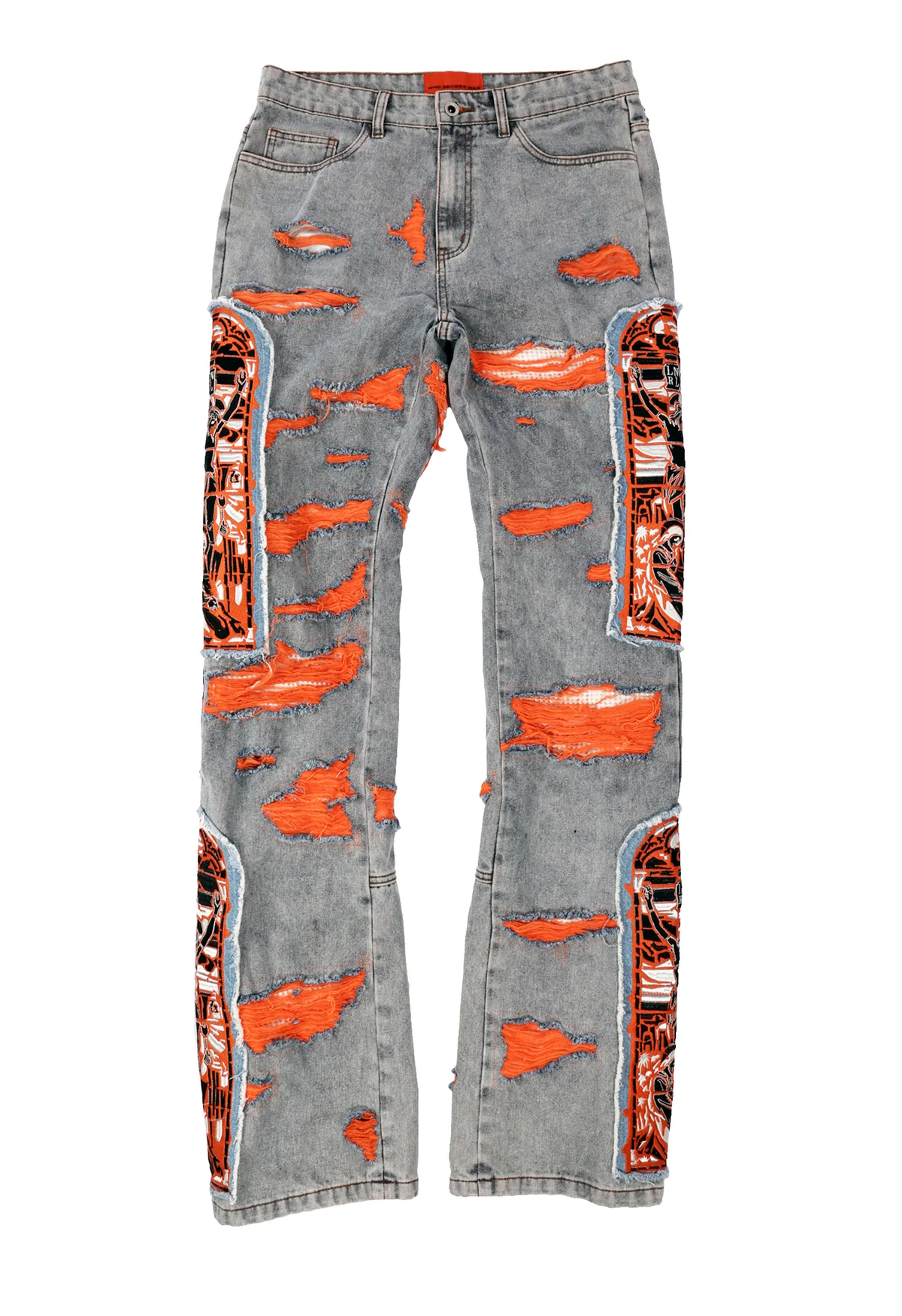 Who Decides War Orange Fusion Denim Jeans