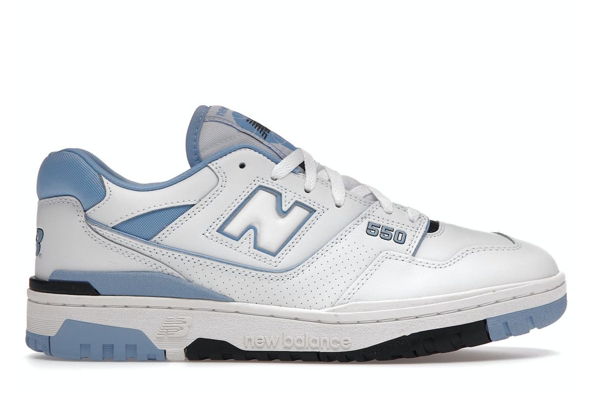 New Balance 550 Unc White University Blue Sneakers
