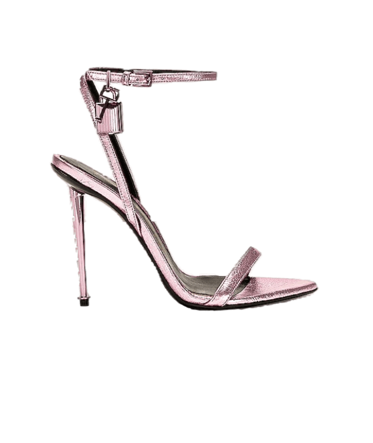 Tom Ford Metallic Padlock Pointy Naked Sandal