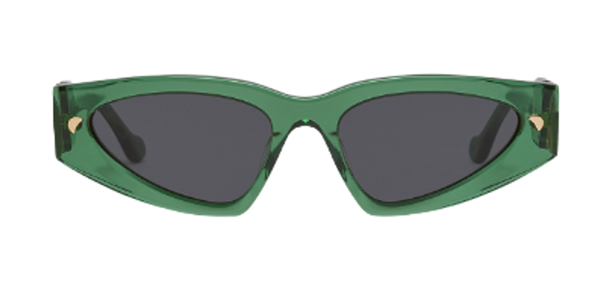 Nanushka Green Bio-Plastic Crista D-Frame Sunglasses
