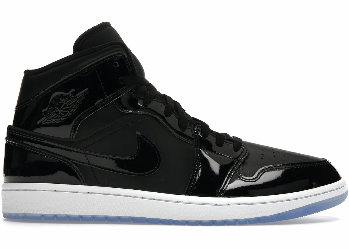 Nike Air Jordan 1 Mid Space Jam Black Sneakers