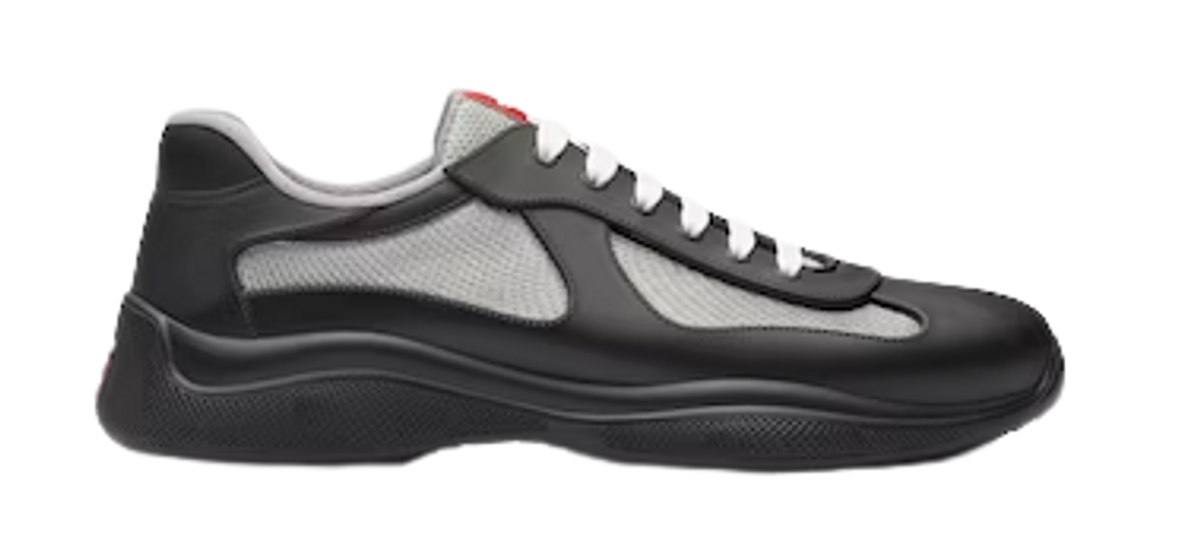 Prada Black Americas Cup Soft Rubber And Bike Fabric Sneakers